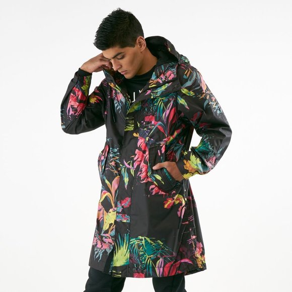 Nike Other - SOLD  Nike Men's  Sportswear NSW black rain jacket Palm Floral Print AR1598-386